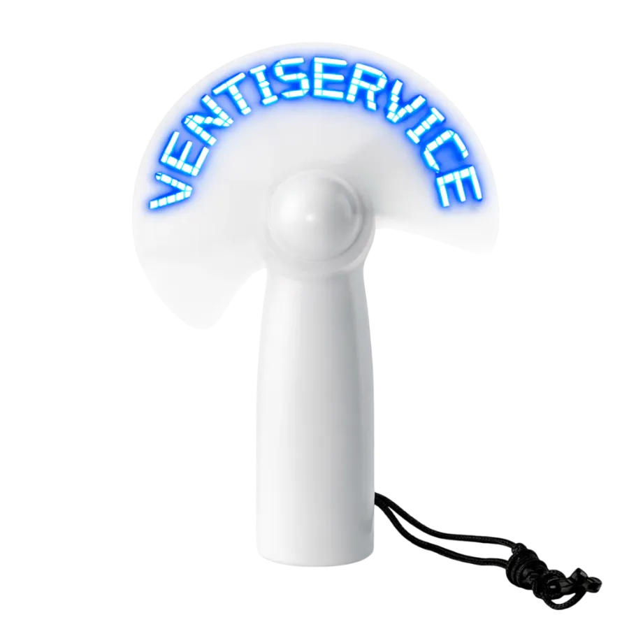 Ventilador Portátil con Texto LED Personalizable