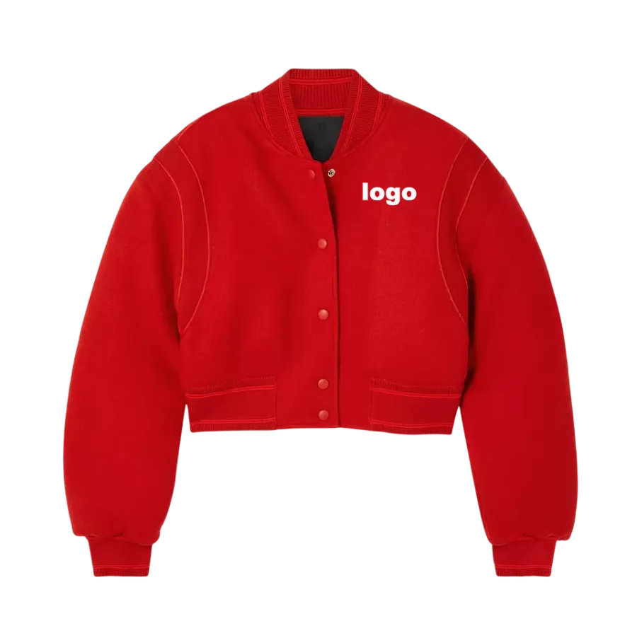 Chaqueta de otoño oversized con logo personalizado