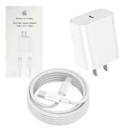 CARGADOR APPLE + CABLE USB C 35W REPLICA — foto 1
