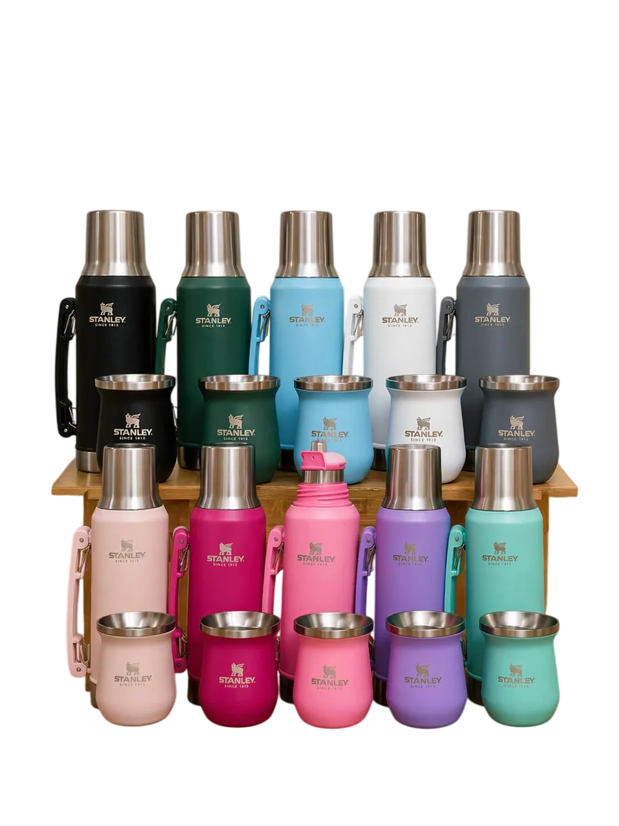KIT TERMO STANLEY SYSTEM 1L, MATE 160ml, BOMBILLA REPLICA — foto 1